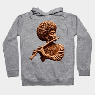 Afrocentric Man Wooden Carving Hoodie